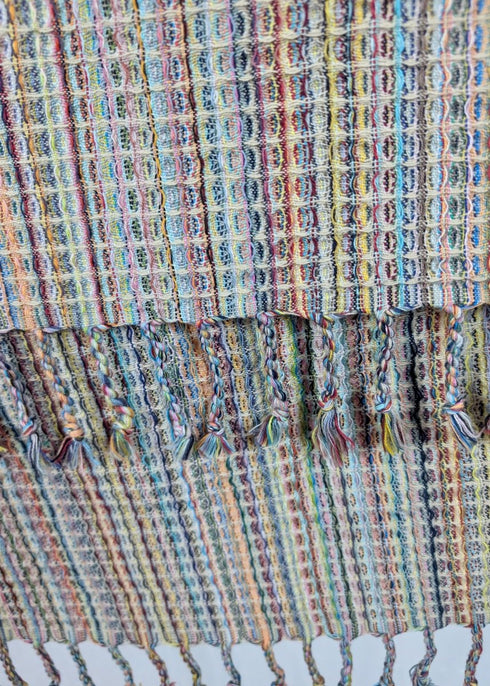 Zuma Stripe Turkish Beach Towel – 100% Organic Turkish Cotton, Raised Waffle Weave, Quick - Dry, 40” x 70” - The Bali Market